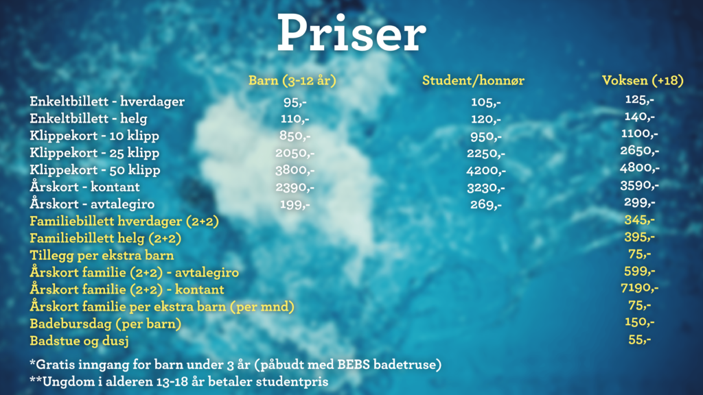 Prisliste februar 2017